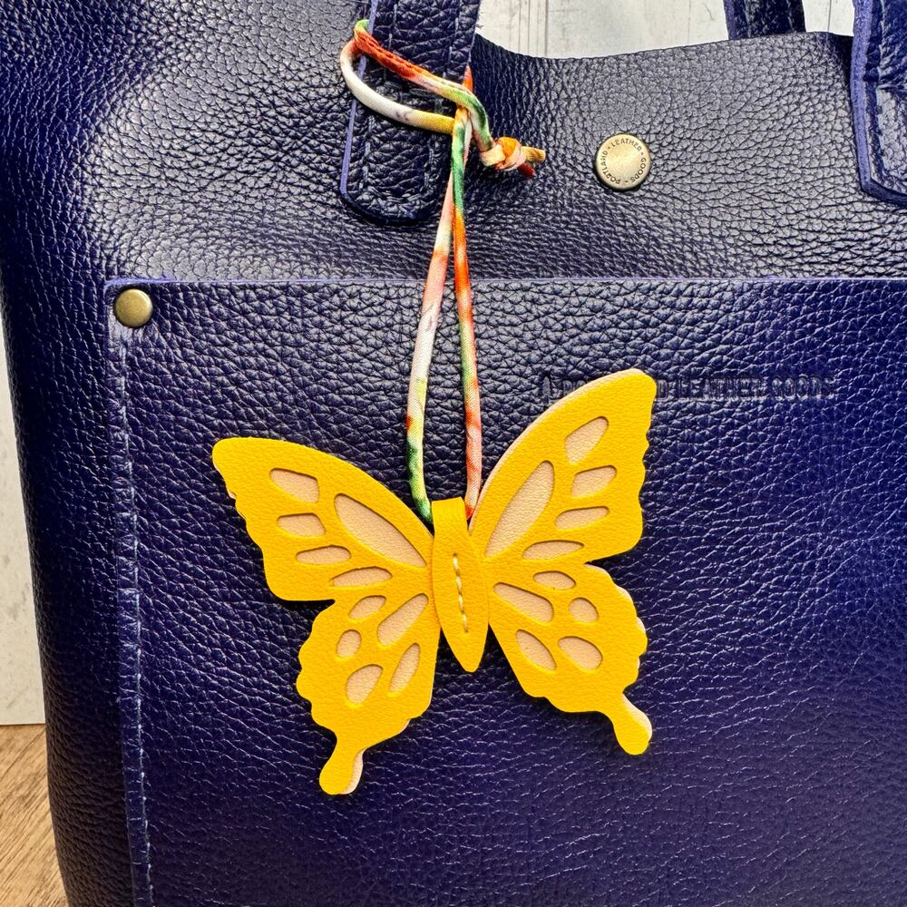 Monarch Butterfly Bag Charm Yellow Flair Butterfly Purse Keychain NEW FAST SHIP